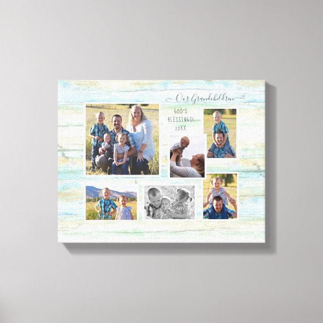 Driftwood Beach Vår Grandchildren Family 6 Foton Canvastryck (Framsida)
