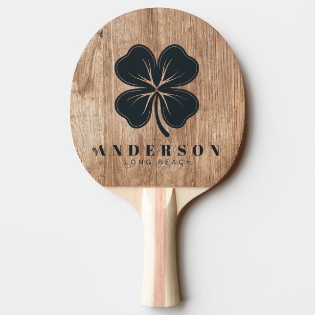 Driftwood Boards Fyrklöver med namn Pingisracket (Baksidan)