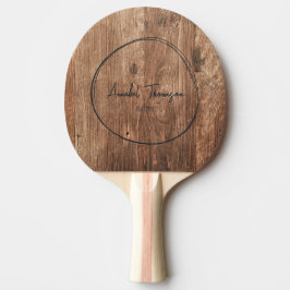 Driftwood Boards Namn i Uritad Cirkel Pingisracket