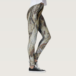 Driftwood Grain Mönster Photo Rustic Woodgrain Leggings