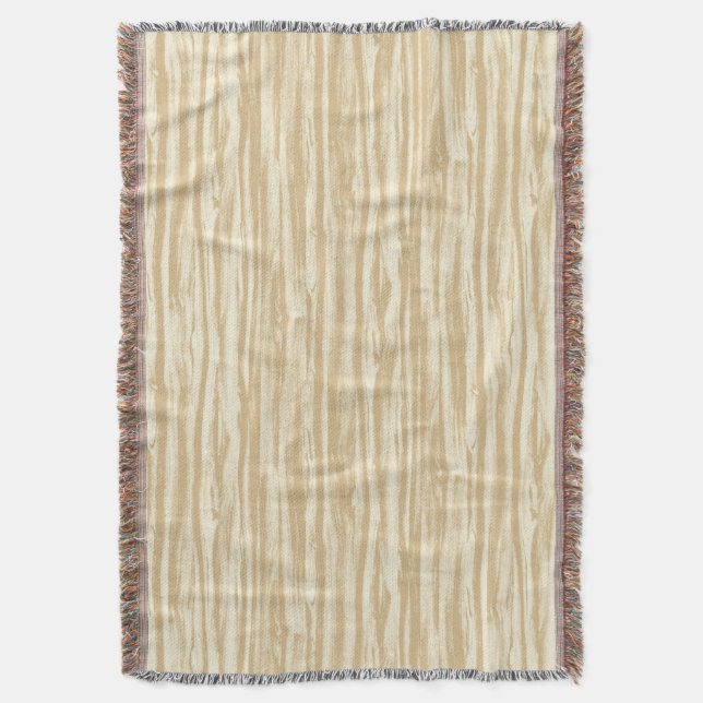 Driftwood mönster - tan, beige och grädde filt (Framsidan Vertikal)