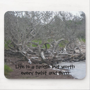 Driftwood & Sjögräs Mousepad Life är en triangel Musmatta