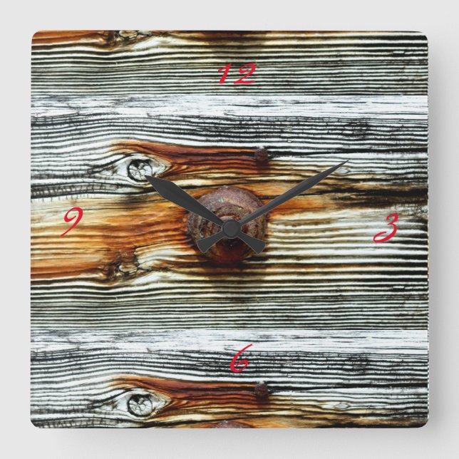 driftwoodgrå färg stiger ombord Thunder_Cove Fyrkantig Klocka (Framsida)