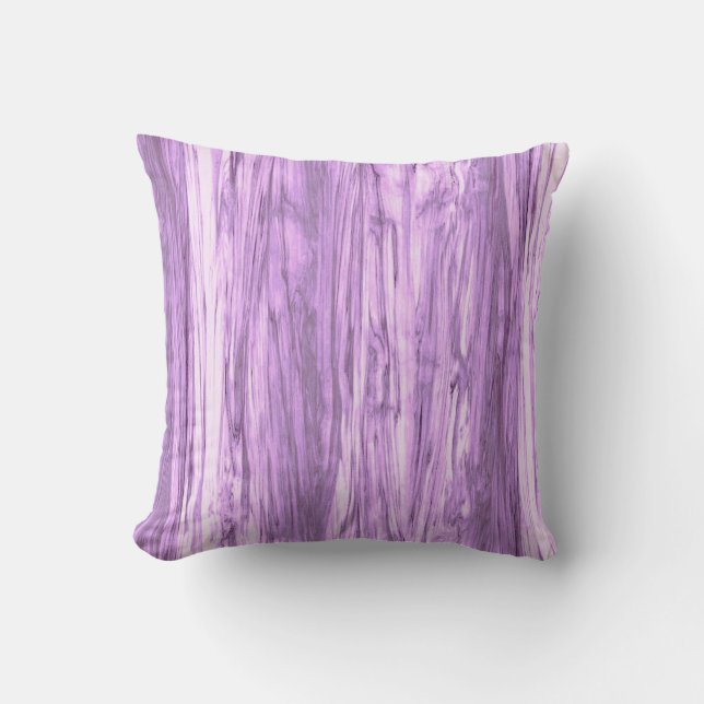 Driftwoodmönster - violett lilor och vit kudde (Framsida)