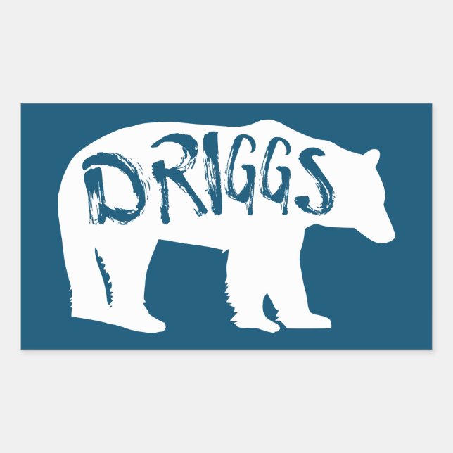 Driggs Idaho Bear Rektangulärt Klistermärke (Framsida)