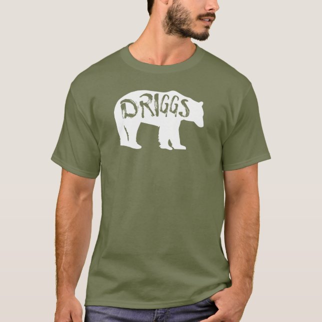 Driggs Idaho Bear T Shirt (Framsida)