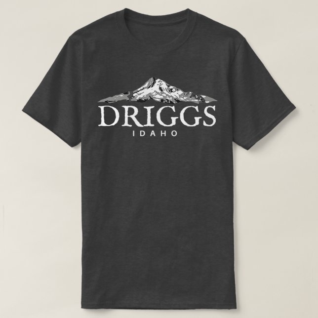 Driggs Idaho Mountain Town T Shirt (Design framsida)