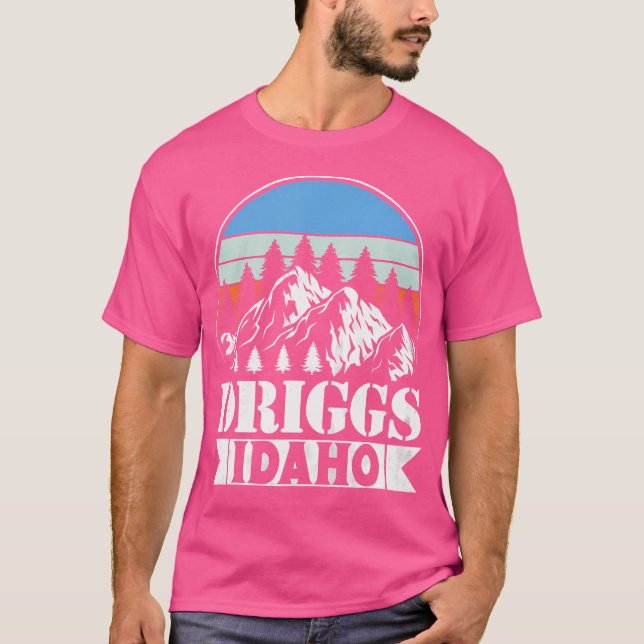 Driggs Idaho utomhus Äventyr Skiing Hiking Moun T Shirt (Framsida)