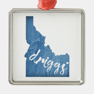 Driggs Idaho Wood Grain Julgransprydnad Metall