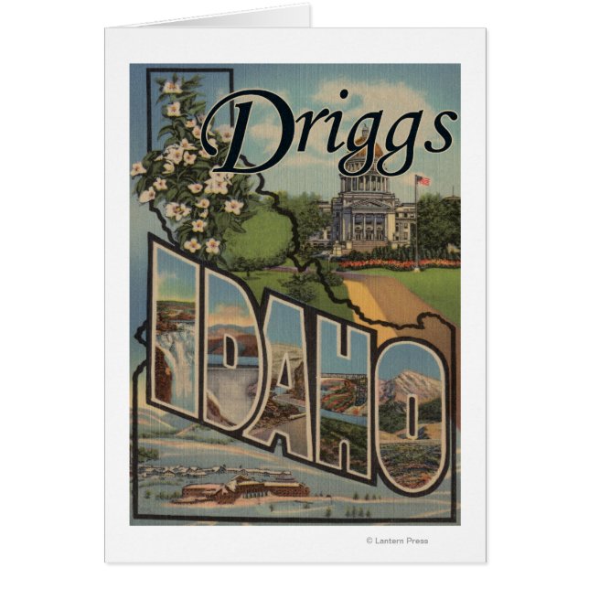 Driggs, IdahoLarge Brev ScenesDriggs, ID Hälsningskort (Framsidan)