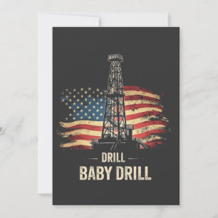 Drill Baby borll American Trump Energy Economy Julkort