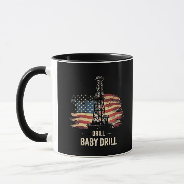 Drill Baby borll American Trump Energy Economy Mugg (Vänster)