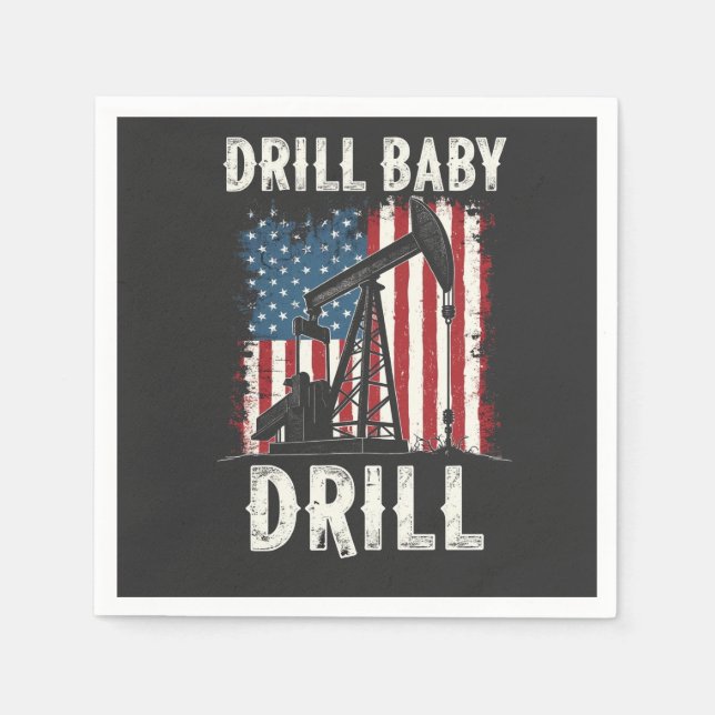 Drill Baby borll American Trump Energy Economy Pappersservett (Framsidan)