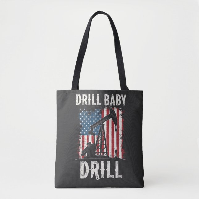 Drill Baby borll American Trump Energy Economy Tygkasse (Framsida)