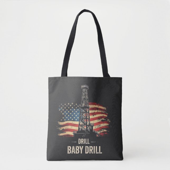 Drill Baby borll American Trump Energy Economy Tygkasse (Framsida)