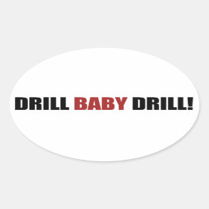 Drill Baby-borrmaskin Ovalt Klistermärke