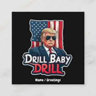 Drill Baby-droppen 2025 Amerikas självständighet Fyrkantigt Visitkort