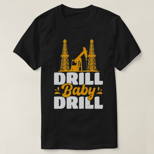 Drill Baby Oilrig Oilfield Sopor Premium T Shirt (Design framsida)