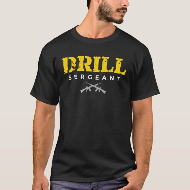 Drill Sergeant a Drill Team or Warrant Officer T Shirt (Framsida)