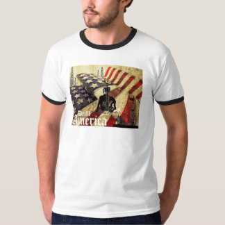 Drillborr Amerika, vintageflagga T Shirt