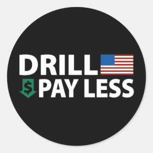 DrillborrAmerika lön mindre Runt Klistermärke