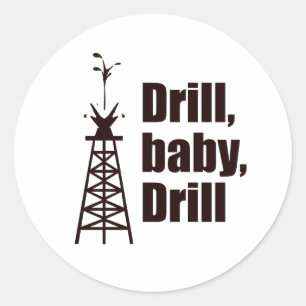 Drillborrbabydrillborr Runt Klistermärke
