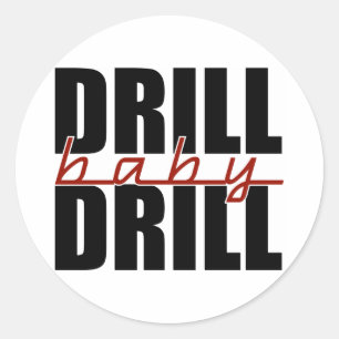 Drillborrbabydrillborr Runt Klistermärke