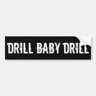 Drillborrbabydrillborr, svart bildekal