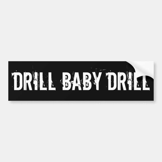 Drillborrbabydrillborr, svart bildekal (Framsidan)
