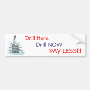 Drillborren här borrar nu lönen mindre! Bildekal