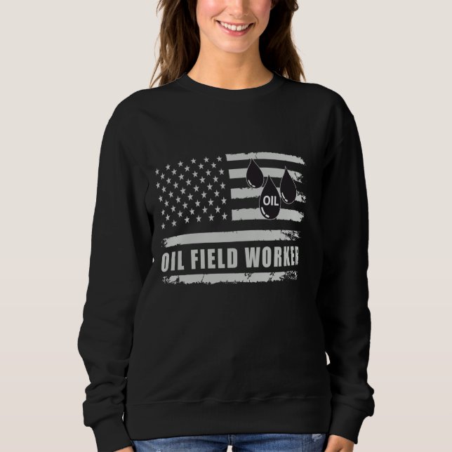 Drilling Engineer Pumpjack Oil Well for Oil Rig Wo T Shirt (Framsida)