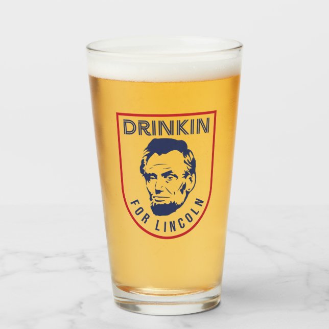 Drinering för Lincoln 4 juli Glaskopp (Framsida fylld)