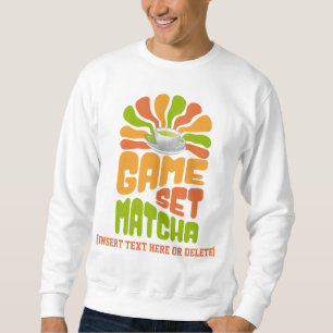 Drineringsknapp för Roligt av GAME SET MATCHA Lång Ärmad Tröja