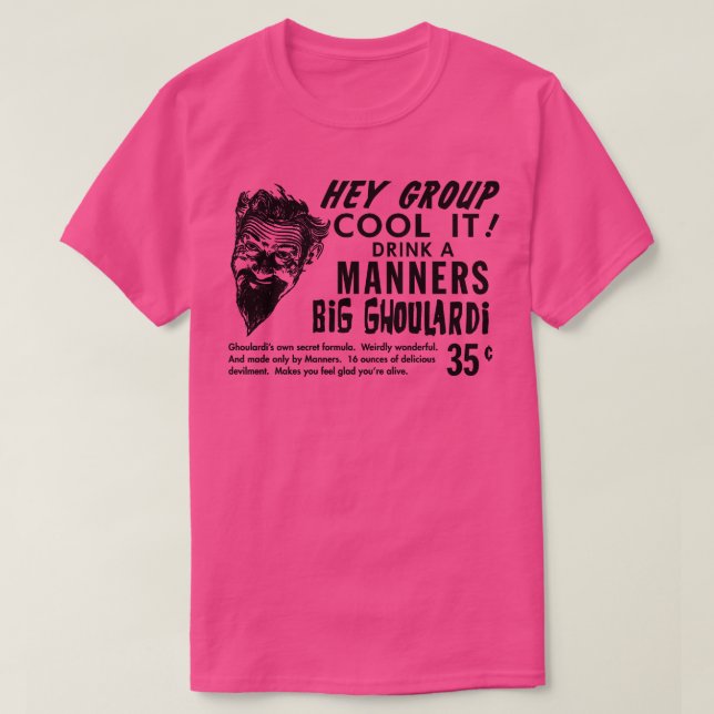 Drink a Manners Big Ghoulardi 3 T Shirt (Design framsida)