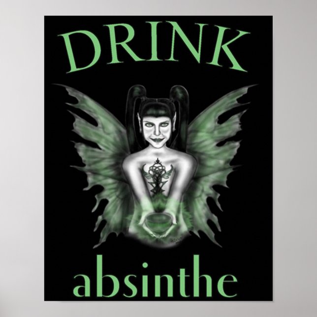 Drink Absinthe Gothic Fairy Poster (Framsidan)