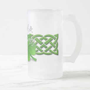 Drink & Be Merry Irish St patricks day Frostat Ölglas