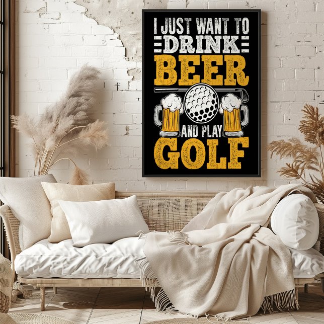 Drink Beer and Play Golf Poster (Skapare uppladdad)