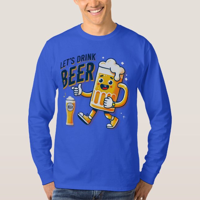 DRINK BEER DESIGN T SHIRT (Framsida)