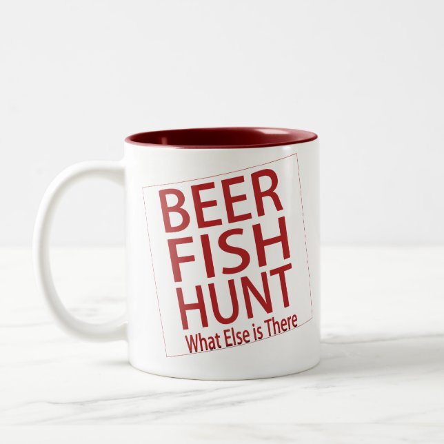Drink Beer Hunter Humor, underbar Novelty kaffe Två-Tonad Mugg (Vänster)
