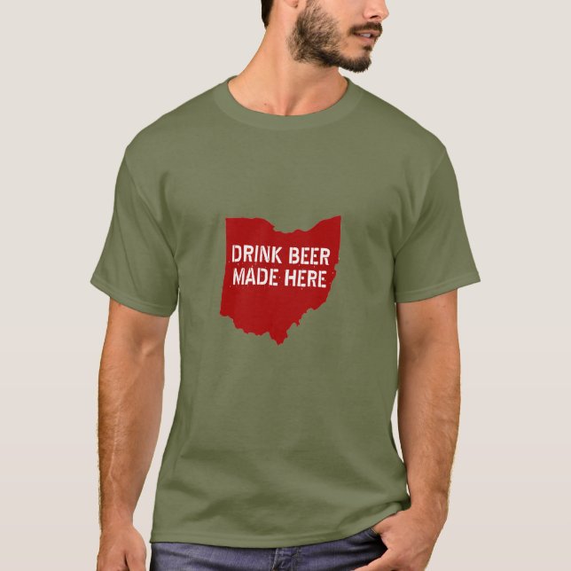 Drink Beer Made hit T Shirt (Framsida)