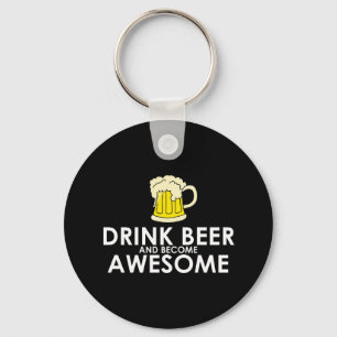 Drink Beer och Blom Fantastisk Nyckelring
