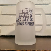 Drink Beer & Pet My Wiener Beer Dachshund Mugg