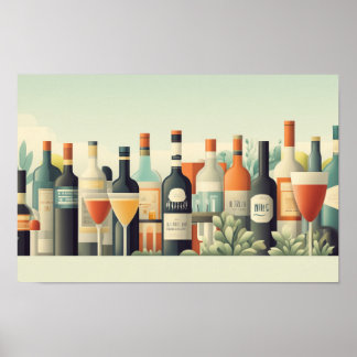 Drink Beverages Graphic Illustration Teckning Poster
