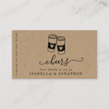 Drink Biljett, Free Coffee Voucher Affärskort