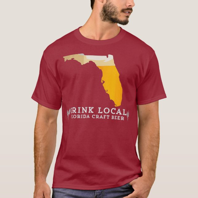 Drink Bra Local Craft Beer Florida T Shirt (Framsida)