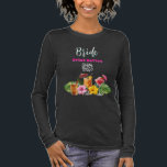Drink Button Bridal Tee Bachelorette Party<br><div class="desc">Buy the bride a drink, bachelorette party t-shirt. Hawaiian flowers and tropical drinks design, with QR code template. "Bride" text, in script, is across the top, with a line beneath for "drink button", or "buy me a drink". Upload a QR code that links to the bride's account (make sure it...</div>