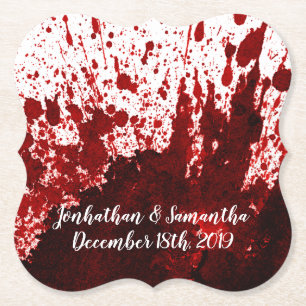 Drink Coasters Blood Splatter Vampire Gothic Horro Underlägg Papper
