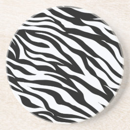 Drink Coasters för Zebra Black och White Mönster Underlägg