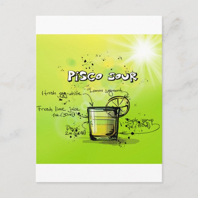 Drink Cocktail Recipe Vykort (Framsida)