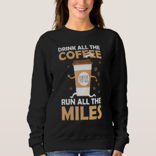 Drink Coffee Springa Miles Marathon Springer Runni T Shirt